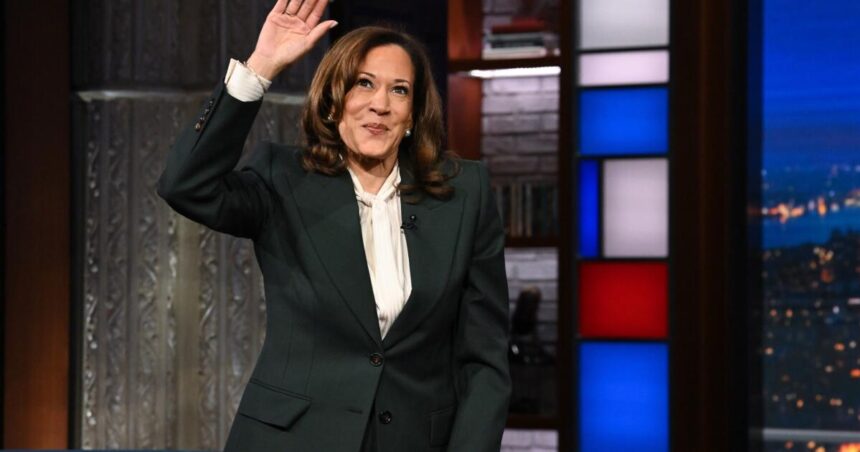 Harris tells Colbert, in first interview out of office, that the U.S. system is 'broken'